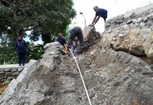 Rumah Dinas Bupati Manokwari Longsor