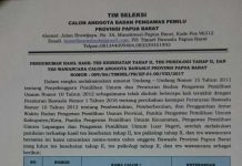 Ini Pengumuman Enam Nama Calon Anggota Bawaslu PB