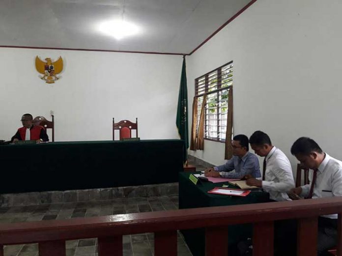 Suasana sidang praperadian Kamis (16/11) sore.