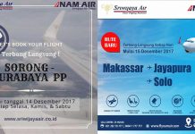 Jelang Natal, Sriwijaya Air Buka Rute Baru