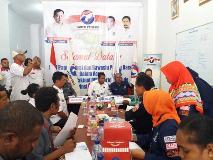 Verifikasi faktual kepengurusan Perindo Papua Barat, Selasa (19/12).