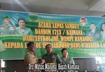 Dandim 1713 Kaimana Mohon Diri