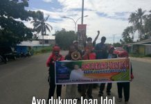 Polres dan Wartawan Kaimana Gelar Aksi Dukung Joan Idol