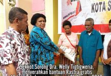 Pemkot Sorong Launching Bansos Rastra dan BPNT 2018