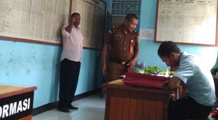 Tsk NM saat diregistrasi sebelum manjalani penahanan 20 hari.
