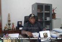 Pemkab Kaimana Kecewa Menteri Susi Batal Datang Ismael Sirfefa, S.Sos, MH, Wakil Bupati Kabupaten Kaimana