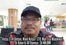 Mahasiswa STIE dan STIH Bintuni Siap-siap Dapat Sanksi Tegas Ketua STIH Bintuni sekaligus Wakil Ketua I STIE Mah Eisa Manokwari, Dr Roberth KR Hammar, SH MH MM
