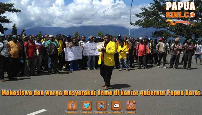 Aksi Lagi, Mahasiswa dan Masyarakat Minta Ketemu Gubernur dan Sekprov