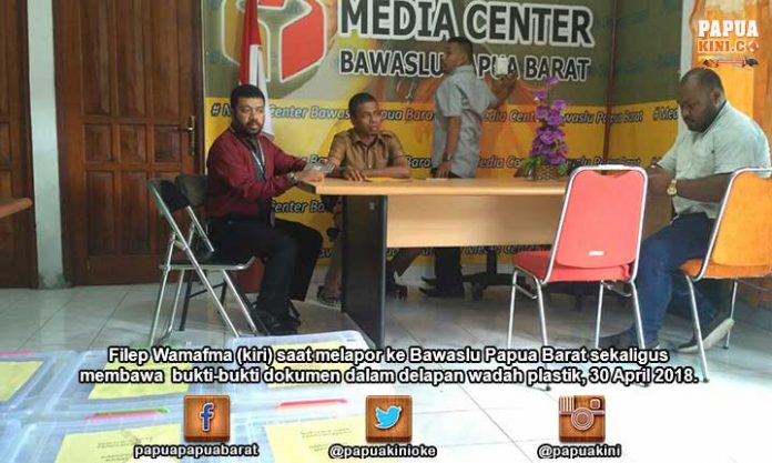 Sengketakan Putusan KPU PB, Filep Wamafma Bawa 8 Wadah ke Bawaslu