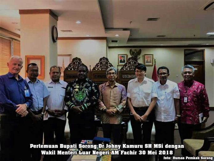 Jajaki Investasi Australia dan AS, Bupati Sorong Temui Wakil Menteri Luar Negeri