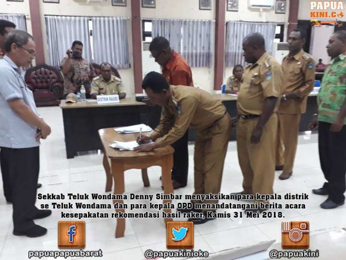 Kepala OPD Wondama Wajib Laporkan Kegiatan di Distrik ke Kepala Distrik