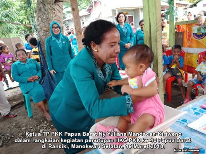 first lady Papua Barat Ny Yuliana Mandacan-Kiriweno