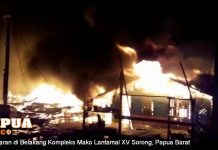 Lilin Diduga Penyebab Hangusnya 40 Rumah di Sorong