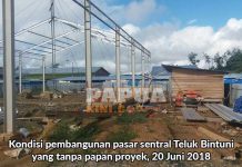 Tanpa Papan Proyek, Warga Sorot Pasar Sentral Bintuni Tanpa Papan Proyek, Warga Sorot Pasar Sentral Bintuni