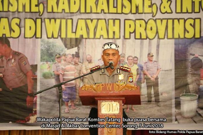 Bukber Tiga Pilar Kampung di Sorong, Wakapolda Ingatkan Antisipasi Teroris me