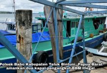 Polsek Babo Amankan Dua Kapal Pengangkut 13 Ton BBM Kencing