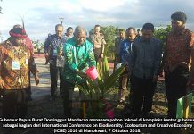 Gubernur Tanam Pohon Presiden Jokowi Gubernur Papua Barat Tanam Pohon Presiden Jokowi ICBE 2018