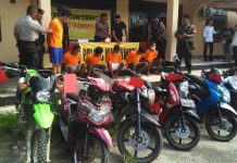 Polisi Ciduk 8 Tersangka dan 10 Motor Curian