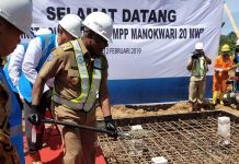 Gubernur Papua Barat Cor Pertama PLTMG MPP Anday Gubernur Papua Barat Cor Pertama PLTMG MPP Anday