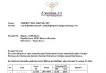 Fix, Sriwijaya Air Untuk Sementara Goodbye Manokwari Fix, Sriwijaya Air Untuk Sementara Goodbye Manokwari