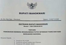Pemkab Manokwari Instruksikan Bendera Setengah Tiang Pemkab Manokwari Instruksikan Bendera Setengah Tiang