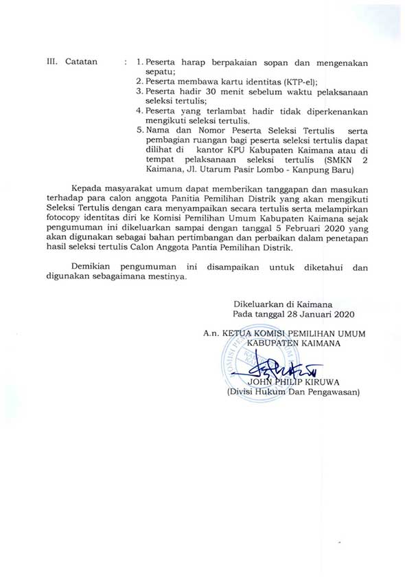 pengumuman-kpu-kaimana_2