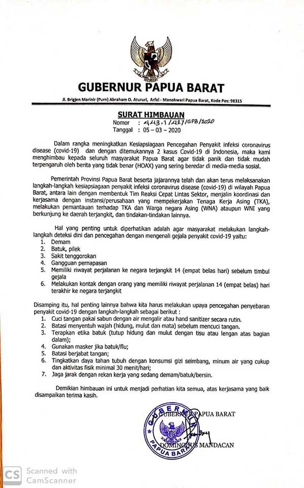 imbauan-gubernur-papua-barat