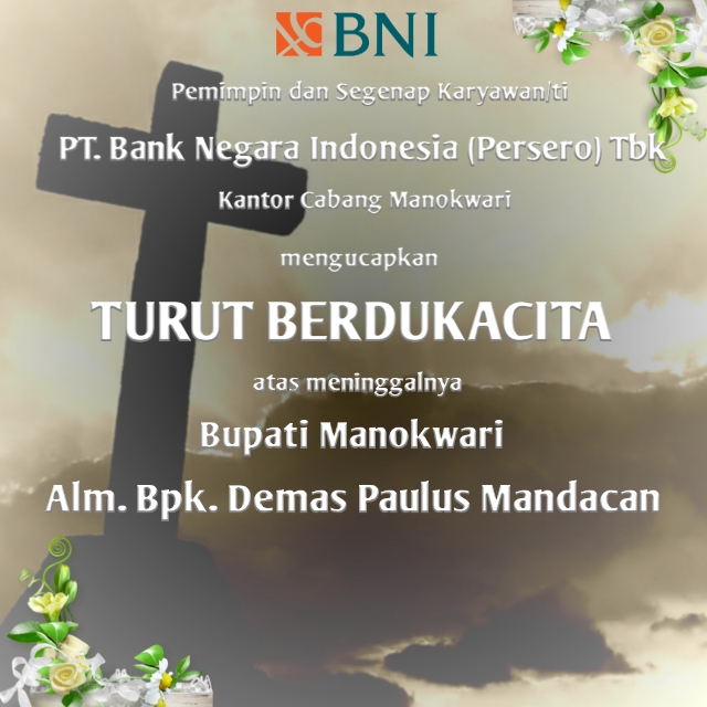 BNI duka Bupati Manokwari