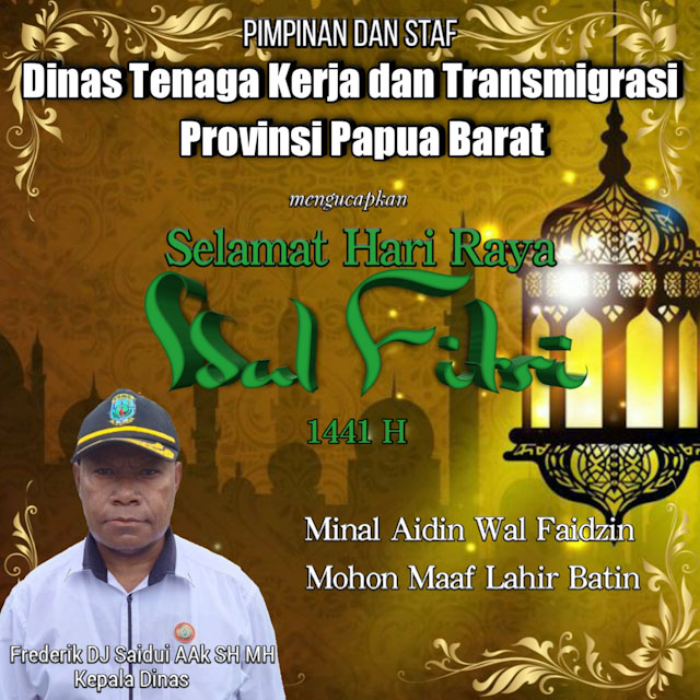 Kadis Nakertrans Papua Barat Idul Fitri