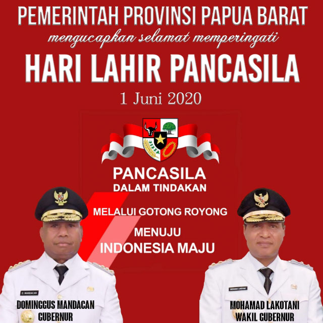 Hari Lahir Pancasila Pemprov Papua Barat