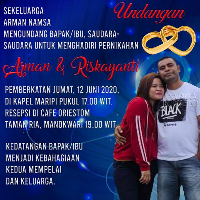 Undangan pernikahan Arman