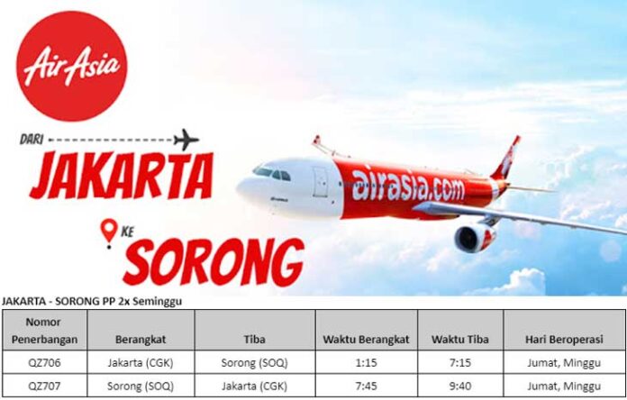 AirAsia Kembali Terbang ke Sorong, Belitung, Solo, Bali