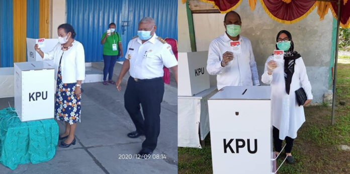 Gubernur Coblos di TPS 31 Marina, Wagub di TPS 18 Sowi IV