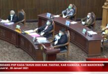 Sore Ini Sidang Lanjutan Sengketa Pilkada Kaimana di MK Sore Ini Sidang Lanjutan Sengketa Pilkada Kaimana di MK
