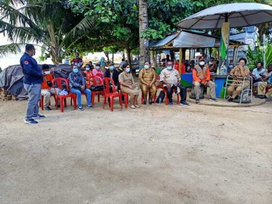BPBD Papua Barat Bagi Masker di Pasar Jembatan Puri Sorong, Sosialisasi di Pulau Doom