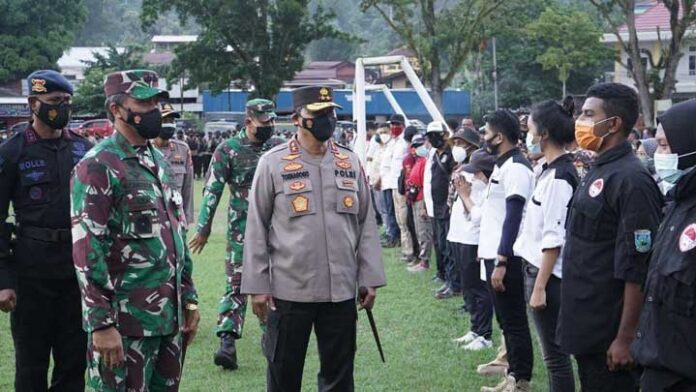 Polda - Kodam Apel Gabungan Pengamanan Paskah Papua Barat