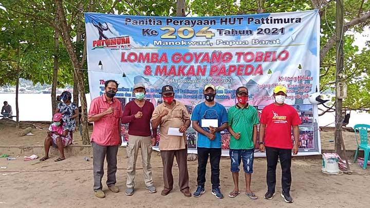 HUT ke 204 Pattimura, Rony Lewakabessy Juara Makan Papeda, Embal Love Jawara Goyang Tobelo