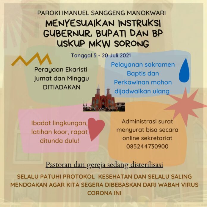 Gereja Katolik Immanuel Tiadakan Misa di Masa PPKM
