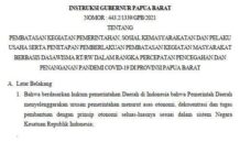 Mulai 5 Juli 2021 Warga Non KTP Papua Barat Dilarang Masuk Mulai 5 Juli 2021 Warga Non KTP Papua Barat Dilarang Masuk