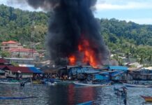Kebakaran di Kawasan Borobudur Manokwari Kebakaran di Kawasan Borobudur Manokwari