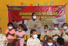 Satgas Arfak Mansinam Bina Anak-anak Pengungsi Kisor Satgas Arfak Mansinam Bina Anak-anak Pengungsi Kisor