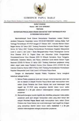 Terbang ke Luar Papua Barat Wajib Sudah Vaksin 2 Kali