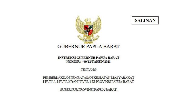 Manokwari Berhasil Kembali ke PPKM Level 1