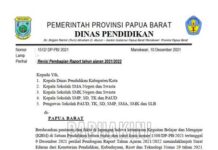 Rapor Siswa 2021/2022 Papua Barat Diserahkan 15 Januari 2022 Rapor Siswa 2021/2022 Papua Barat Diserahkan 15 Januari 2022