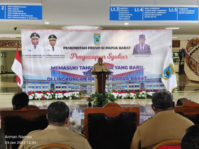 Pemprov Papua Barat Awali Kerja 2022 Dengan Ibadah