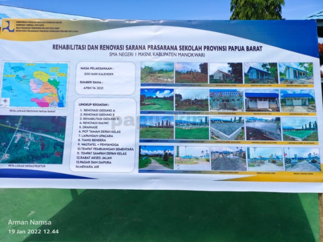 Serahkan BMN SMAN 1 Masni, Kepala Balai Permukiman Minta Dirawat