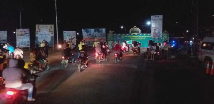 Polres Mansel Jaga Rumah Warga Selama Takbir dan Salat Id