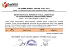 90 Calang Bawaslu Papua Barat Lolos Seleksi Administrasi, Ini Nama-Namanya 90 Calang Bawaslu Papua Barat Lolos Seleksi Administrasi, Ini Nama-Namanya