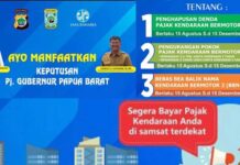 Pemprov Papua Barat Beri Keringanan Tunggakan Pajak Kendaraan Bermotor Pemprov Papua Barat Beri Keringanan Tunggakan Pajak Kendaraan Bermotor
