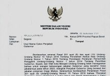 Ketua DPR dan Wakil Ketua DPR Papua Barat Belum Pastikan Keberadaan Surat Usulan Nama Penjabat Gubernur Ketua DPR dan Wakil Ketua DPR Papua Barat Belum Pastikan Keberadaan Surat Usulan Nama Penjabat Gubernur